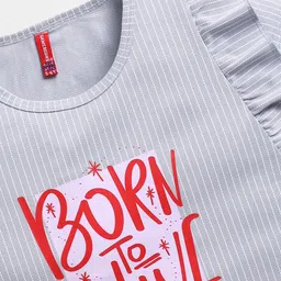 Here&Now X Game Begins Printed Ruffles Cap Sleeve Top image 4