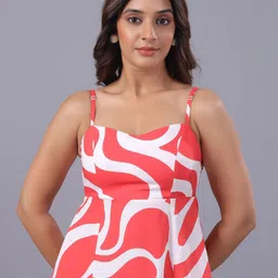 June 9 Clothing Print Fit & Flare Midi Dress image 5