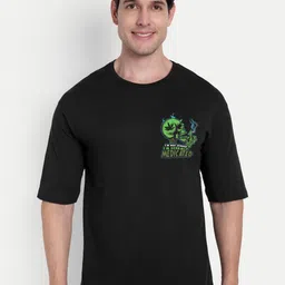 BENNY BROOKS Graphic Printed Oversized Cotton T-shirt-image-42