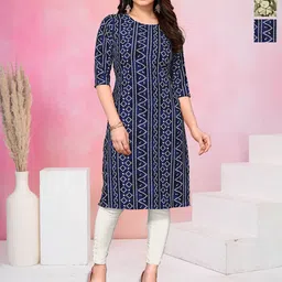 KETAKI FASHION Women Pack Of 3 Abstract Printed Round Neck Crepe Kurta-picture-24