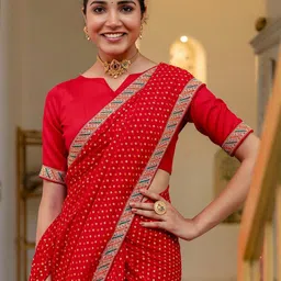 Satrani Bandhani Printed Pure Georgette Saree image 2