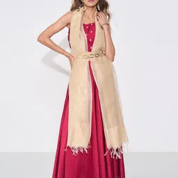 RANGMANCH BY PANTALOONS Striped Tasselled Dupatta-picture-26