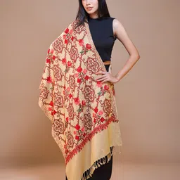 SWI Stylish Women Embroidered Wool Stole-picture-12