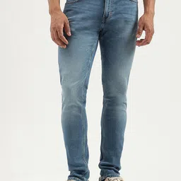 United Colors of Benetton Men Skinny Fit Mid-Rise Low Distress Heavy Fade Jeans-picture-21