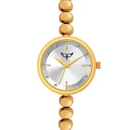 WHITE BIRD Women Brass Dial & Bracelet Style Straps Analogue Watch 5100 Gold D White-image-41