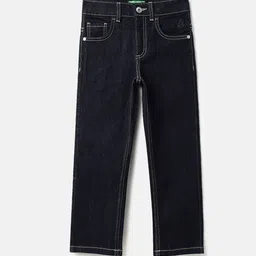 United Colors of Benetton Boys Straight Fit No Fade Mid-Rise Jeans-picture-26