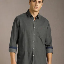 Louis Philippe Sport Men Slim Fit Textured Spread Collar Cotton Casual Shirt-picture-34