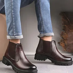 The Roadster Lifestyle Co. Men Round Toe Slip-On Chelsea Boots-picture-28