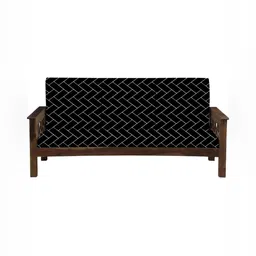 Lazi Black Polyester Sofa Cover-image-23