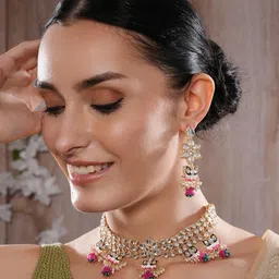 Jazz and Sizzle Gold-Plated Kundan-Studded Jewellery Set image 2