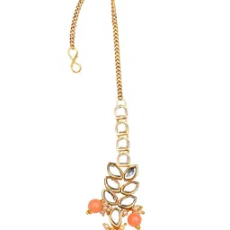 JYONA Gold-Plated Kundan-Studded & Beaded Jewellery Set image 3