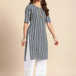 SZN Women Crepe Straight Kurtas image 2