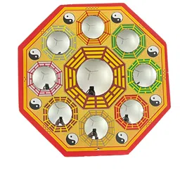 numeroastro Yellow & Red Feng Shui Bagua Pakua Wooden Mirror image 3
