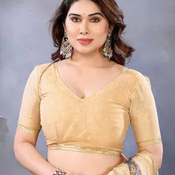 Moda Rapido Floral Printed Zari Saree image 4