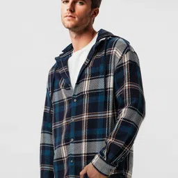 WROGN Men Comfort Tartan Checks Opaque Checked Casual Shirt-image-25