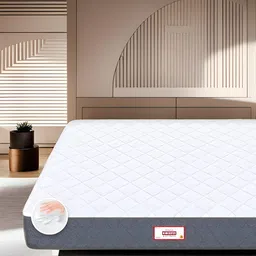 COIRFIT White & Grey Quilted Cotton Anti-Microbial Fabric Queen Size Mattress-image-62