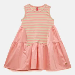 Blue Giraffe Girls Striped Fit & Flare Midi Dress-picture-15