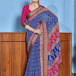 LeeliPeeri Designer Zari Block Print Saree-picture-27