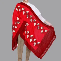 Tones-N-Shades Floral Woven Design Woollen Shawl image 2