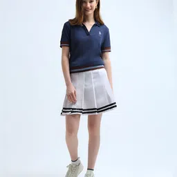 U.S. Polo Assn. Women Women Sports Polo Collar Pockets Boxy T-shirt image 3