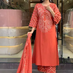 SZN Women Ethnic Motifs Printed Regular Kurta with Palazzos & With Dupatta image 4