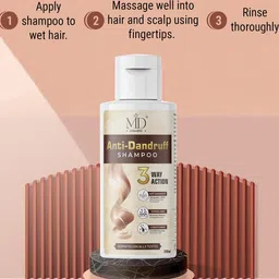 MD COSMETIC Anti Dandruff Shampoo For Strong Hair And Exfoliates Scalp - 200 ml image 2
