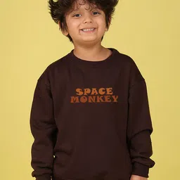 NUSYL Boys Typography Printed Round Neck Long Sleeves Pullover Sweatshirt-picture-25