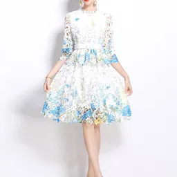 JC Collection Women Floral Printed Fit & Flare Dress image 3