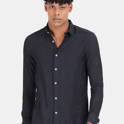 Blu MNKY Men Smart Slim Fit Printed Casual Shirt-image-87
