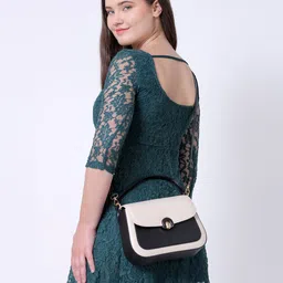 DAISY STAR Leather Double-Shed Sling Bag-image-21