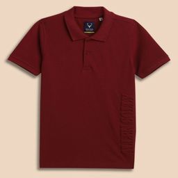 Allen Solly Junior Boys Solid Polo Collar Pure Cotton T-shirt-picture-31
