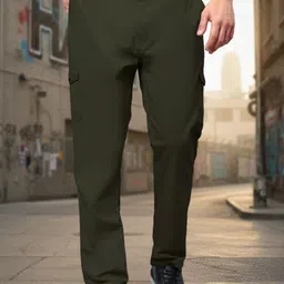 HAUWER Men Relaxed Mid-Rise Cotton Cargos-picture-24