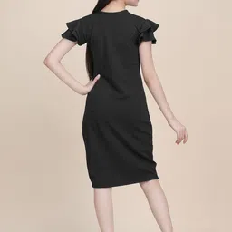 FIXOCRA Puff Sleeve Sheath Dress image 2