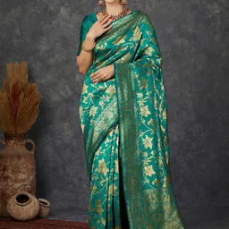 KALINI Floral Zari Banarasi Saree-picture-19