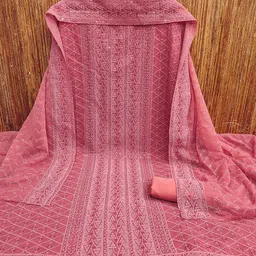 Panzora Embroidered Unstitched Dress Material image 1