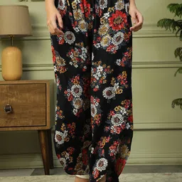 Oxolloxo Women Floral Printed Original Trousers-image-10