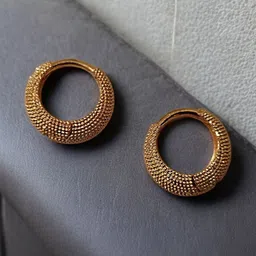 SHREE KRISHNA SHOPPING Women Gold Plated Hoop Earrings-image-99