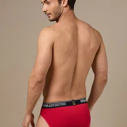URBAN ADVENTURE Men Pack Of 3 Anti-Bacterial Basic Briefs3P-UAM-006(BLK-RED-LAG) image 4