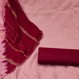 LeeliPeeri Designer Embroidered Unstitched Dress Material image 3