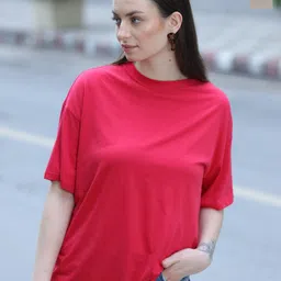 TITTLI Pack Of 2 Drop-Shoulder Sleeves Pure Cotton Longline Oversized T-shirt-picture-41