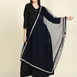 Dupatta Bazaar Ruffle and Lace Embellished Border Dupatta-image-85