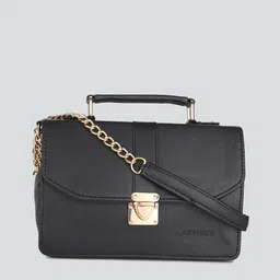 AMYENCE Black Structured Satchel image 1