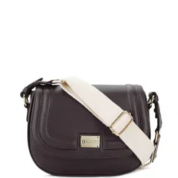 RASHKI Colourblocked PU Half Moon Sling Bag with Tasselled image 1