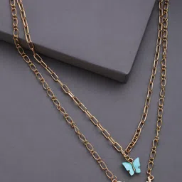 SOHI Gold-Toned & Blue Gold-Plated Chain-picture-37