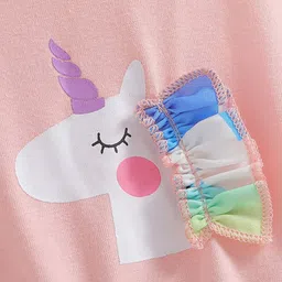 INCLUD Girls Unicorn Print Fit & Flare Dress image 3