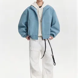 Mast & Harbour Men Stand Collar Solid Bomber Jacket-picture-15