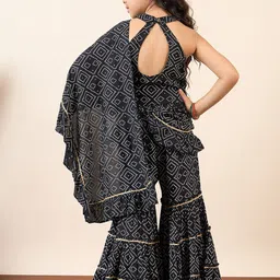 Stylo Bug Girls Printed Pure Cotton Top & Sharara Set image 4