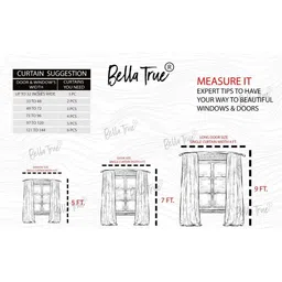 BELLA TRUE White & Pink 2 Pieces Printed Door Curtains image 5