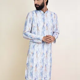 KUNDALI KAKSHAY Men Ethnic Motifs Embroidered Kurta image 5