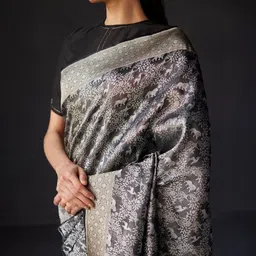 Moda Rapido Ethnic Motifs Art Silk Handloom Banarasi Saree image 2